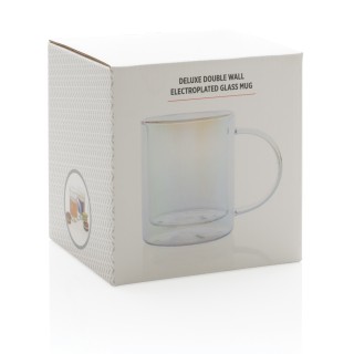 Taza de vidrio doble pared 330 ml publicitaria